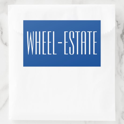 ロービングRVキャンパーキャンプモーターホームおもしろい=ホイールエステート 長方形シール (バッグ)