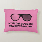 ローピンクールクの世界の娘おもしろい アクセントクッション (裏面)