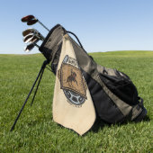 ローピングカウボーイADD名ウェスタンファミリーホースランチ ゴルフタオル (グリーン)