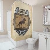 ローピングカウボーイADD名ウェスタンファミリーホースランチ シャワーカーテン (インサイチュ)