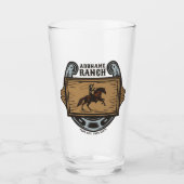 ローピングカウボーイADD名ウェスタンファミリーホースランチ タンブラーグラス (正面)