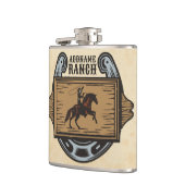 ローピングカウボーイADD名ウェスタンファミリーホースランチ フラスク (左)