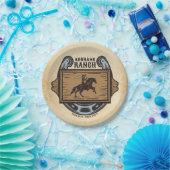 ローピングカウボーイADD名ウェスタンファミリーホースランチ ペーパープレート (パーティー)