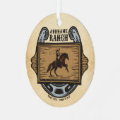 ローピングカウボーイADD名ウェスタンファミリーホースランチ メタルオーナメント (正面左)