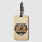 ローピングカウボーイADD名ウェスタンファミリーホースランチ ラゲッジタグ (正面縦)