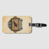 ローピングカウボーイADD名ウェスタンファミリーホースランチ ラゲッジタグ (正面横)