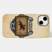 ローピングカウボーイADD名ウェスタンファミリーホースランチ Case-Mate iPhoneケース (裏面 (横))
