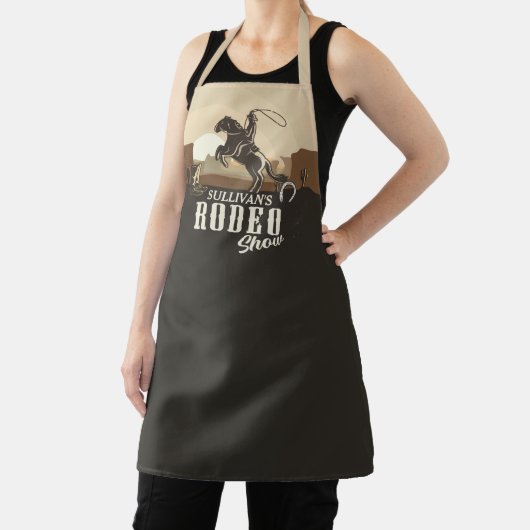 ローピングラウンドアップカウボーイロデオショーパーソナライズされた エプロン (インサイチュ)