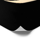 ローフおもしろいライフ前向きパンプリン黒BG ポスター (角)