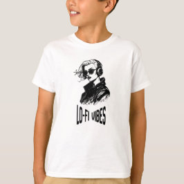 ローファイ ヴァイブス ベクターアート トリブレンドTシャツ Tシャツ