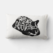 ローフモード活性化キャットユーモアおもしろいアート ランバークッション (裏面)