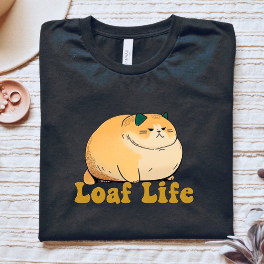 ローフリフト太おもしろい猫 Tシャツ