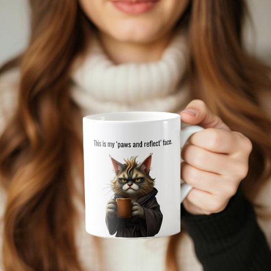 ローブおもしろいとコーヒーでぶつぶつ言う猫 コーヒーマグカップ