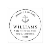 ロープいかりはっきりしたファミリ名カスタム住所 ラバースタンプ (インプリント)