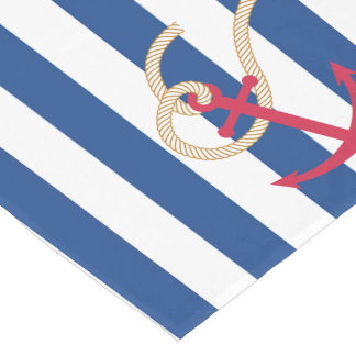 ロープおよびいかりが付いている航海のなテーブルのランナー ショートテーブルランナー