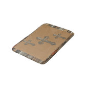 ロープおよびConchosのBarnwoodの西部の十字 バスマット (アングル)