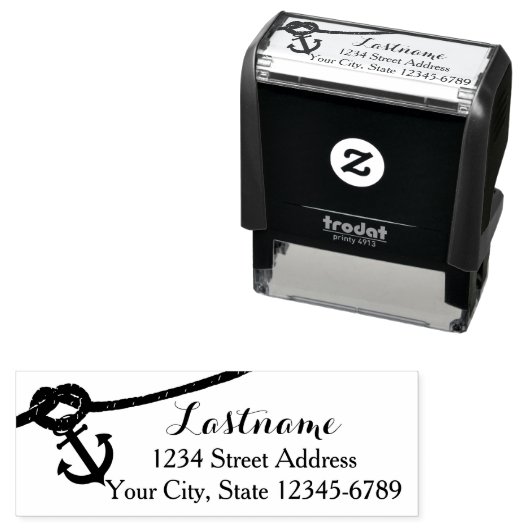 ロープといかりのアド航海のレス セルフインキングスタンプ (インサイチュ)