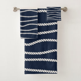 ロープといかりパターン バスタオルセット