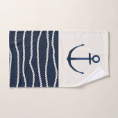 ロープといかりパターン バスタオルセット (ハンドタオル)