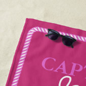 ロープといかりピンクキャプテンID402 ビーチタオル (インサイチュ)