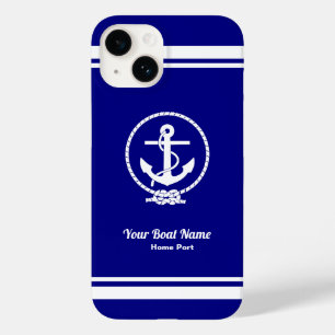 ロープといかり航海のネイビーブルー Case-Mate iPhone 14ケース
