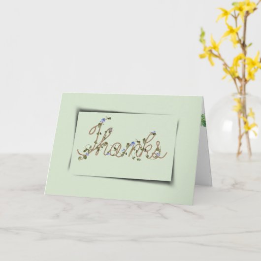 ロープとアイビー忘れの私はカー感謝していドなし カード (黄色い花)