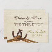 ロープと蹄鉄の日付の保存 セーブザデート (正面/裏面)