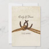 ロープと馬結婚靴 招待状 (裏面)