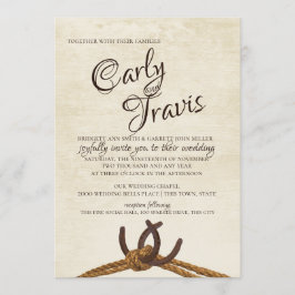 ロープと馬結婚靴 招待状