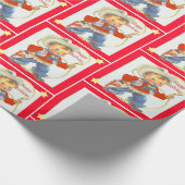 ロープのハッピーバースデー2の小さいカウボーイ ラッピングペーパー (角)