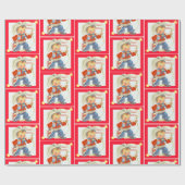 ロープのハッピーバースデー2の小さいカウボーイ ラッピングペーパー (フラット)