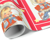 ロープのハッピーバースデー2の小さいカウボーイ ラッピングペーパー (ロールコーナー)