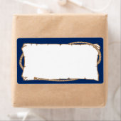 ロープのパーティーの名札が付いている西部のラベル ラベル (インサイチュ)