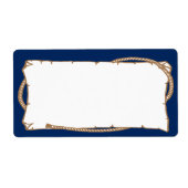 ロープのパーティーの名札が付いている西部のラベル ラベル (正面)