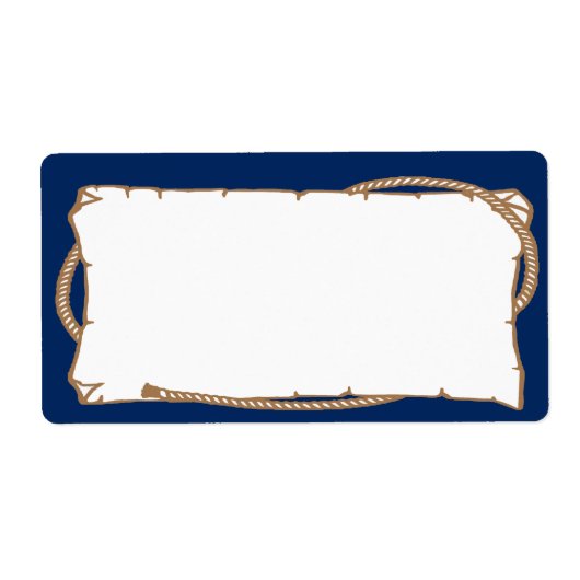 ロープのパーティーの名札が付いている西部のラベル ラベル (正面)