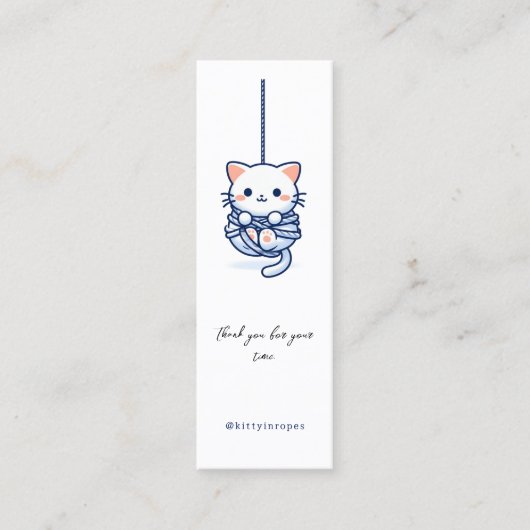 ロープの子猫、名刺 スキニー名刺 (正面)