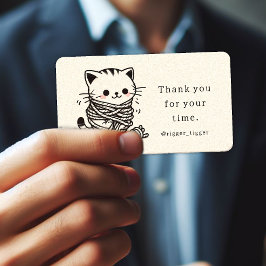 ロープの子猫、名刺 名刺