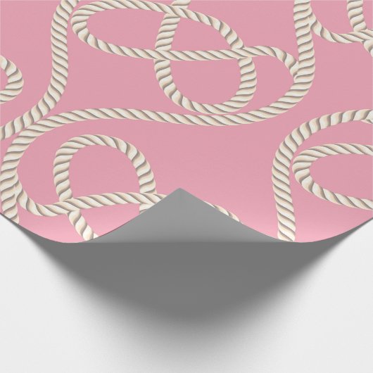 ロープの継ぎ目のないパターン。ヴィンテージ図解 ラッピングペーパー (角)