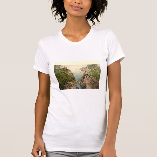 ロープの釣り橋、Carrick-a-Redeの郡Antrim Tシャツ (正面)