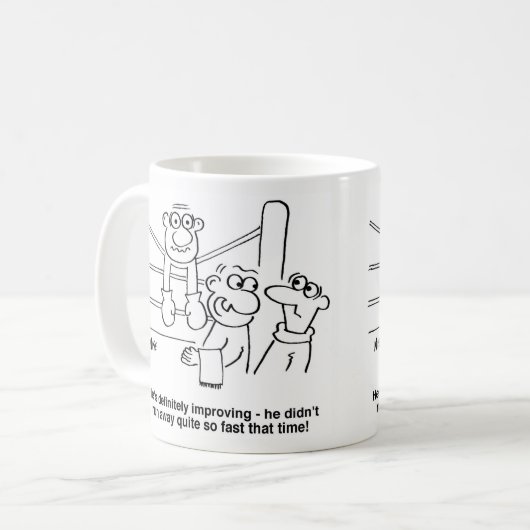 ロープアニメに登場するボクサー コーヒーマグカップ (正面左)