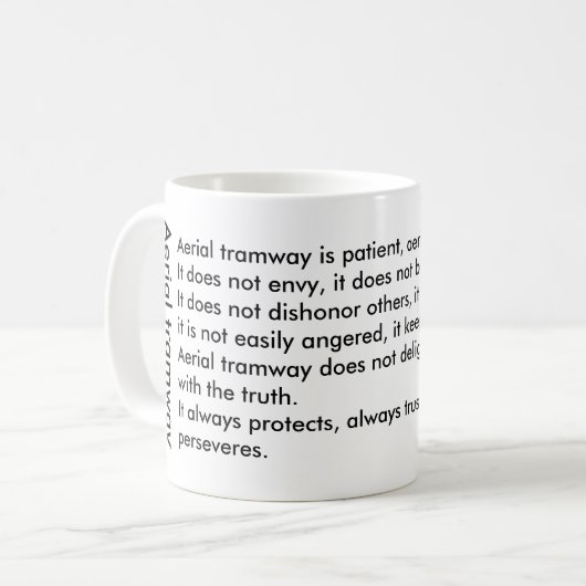 ロープウェイの連祷 コーヒーマグカップ (正面左)