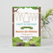 ロープウォーク活動の誕生日の招待 招待状 (スタンド正面)