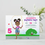 ロープガール誕生日パーティーをスキップ 招待状 (スタンド正面)