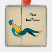 ロープクライミング メタルオーナメント (正面)