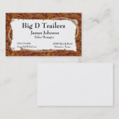 ロープサイン付き茶色の工具付き革プリント 名刺 (正面/裏面)