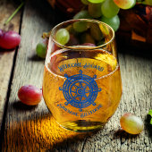 ロープシップ航海のホイールボート名ウェルカムアボード ステムなしワイングラス