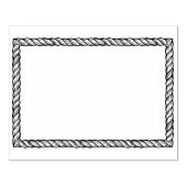 ロープシンプル素朴長方形2x3フレーム ラバースタンプ (インプリント)