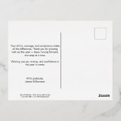 ロープジョイをスキップする旅フィットネスクリスマス 箔シーズンポストカード (裏面)