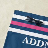 ロープストライプいかりモノグラム ビーチタオル (インサイチュ)