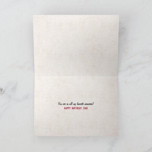 ロープデザインといかりパパの誕生日 カード (内部)